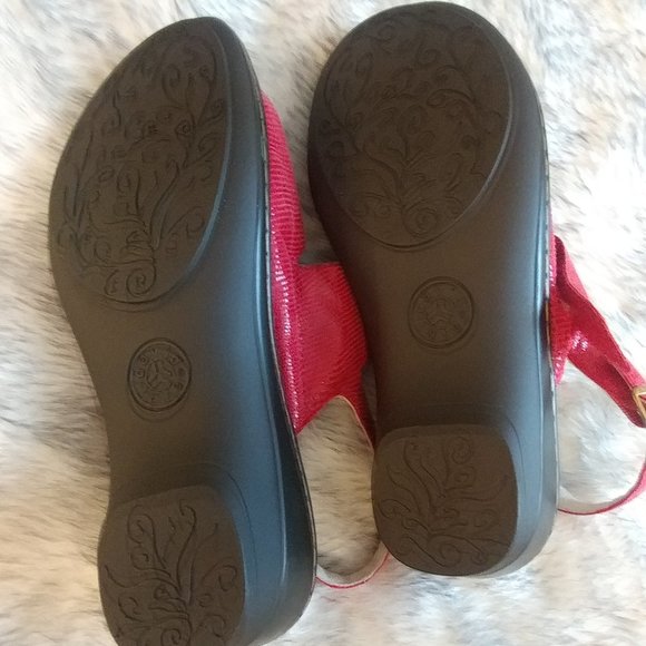 David Tate Leather comfort sandals, wide width - Picture 2 of 2